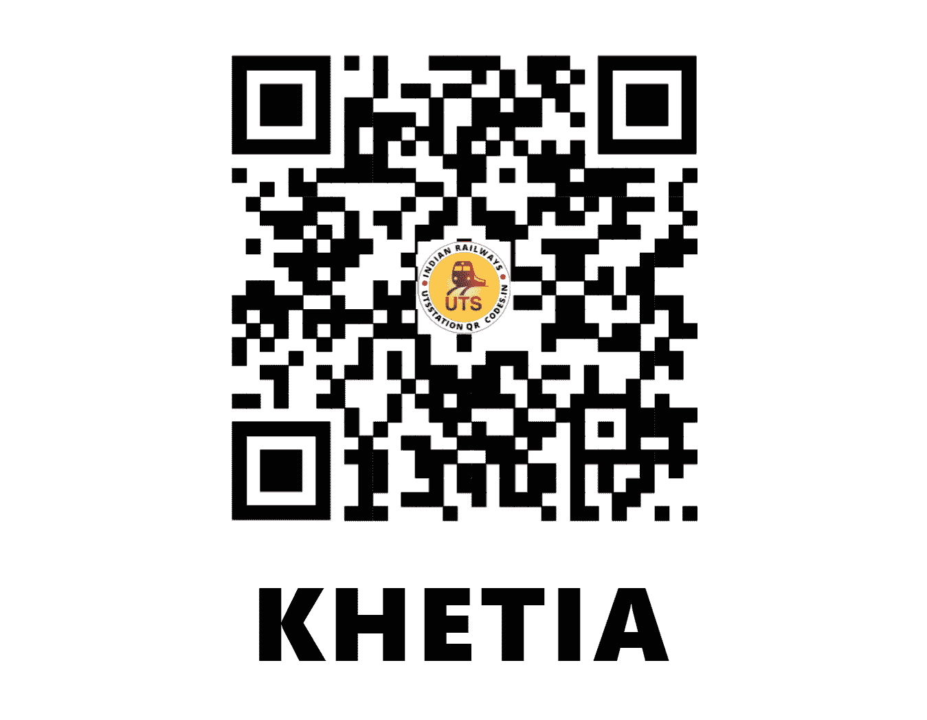 UTS QR Code for KHETIA - KSHT (ER - WEST BENGAL)